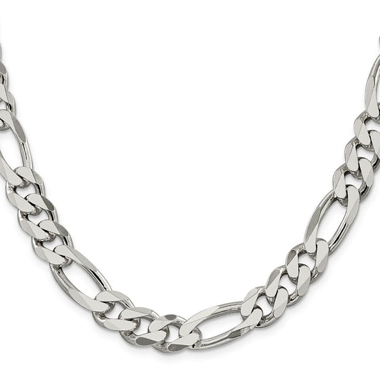High-Quality 10.75mm Sterling Silver Figaro Chain - Stylish Value Piece