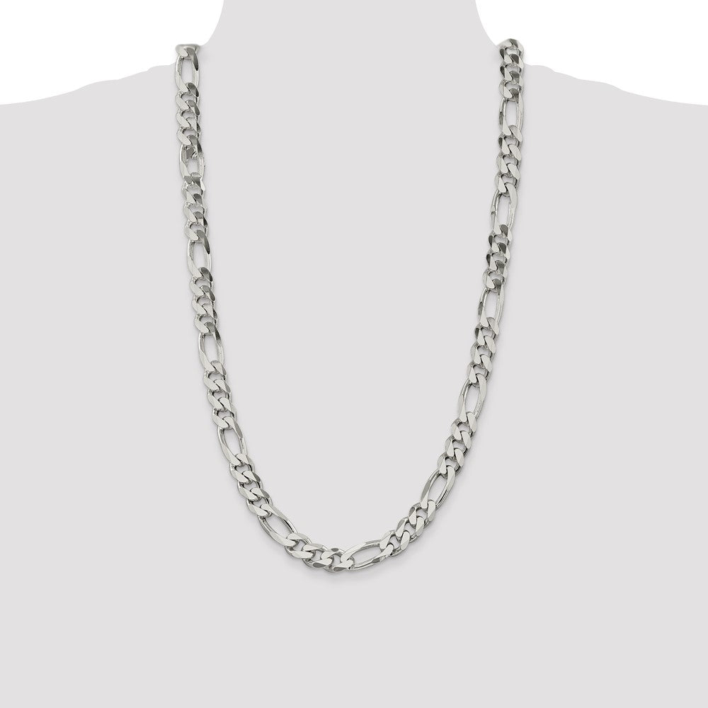 High-Quality 10.75mm Sterling Silver Figaro Chain - Stylish Value Piece