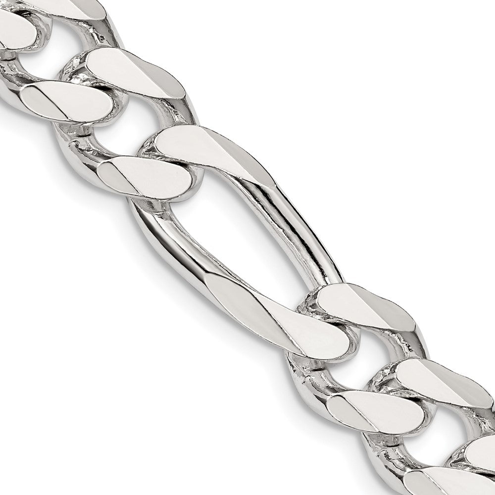 High-Quality 10.75mm Sterling Silver Figaro Chain - Stylish Value Piece