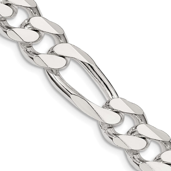 10.75mm Sterling Silver Figaro Chain - Style GR1-1032933