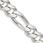 High-Quality 10.75mm Sterling Silver Figaro Chain - Stylish Value Option!-5