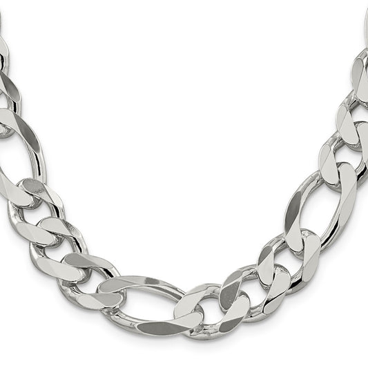 Exclusive 13.5mm Sterling Silver Figaro Chain - Stylish & Affordable Luxury