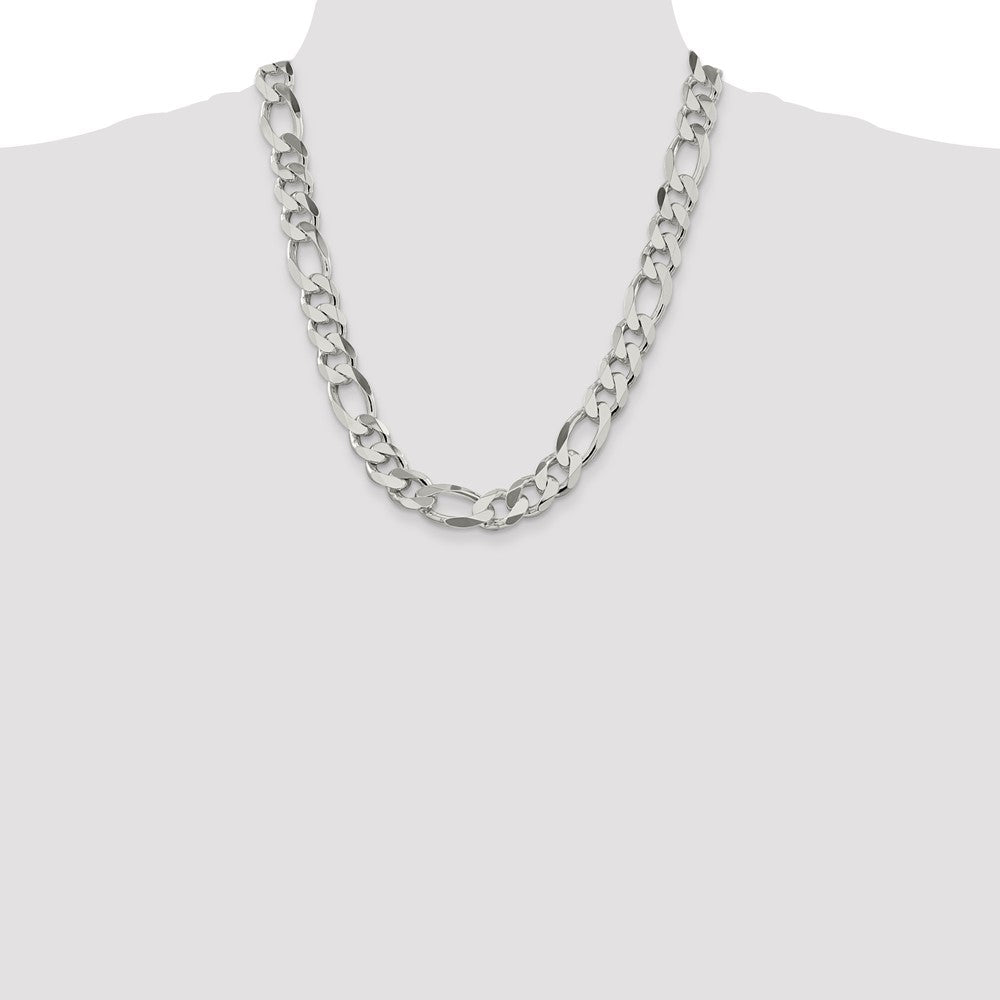 Exclusive 13.5mm Sterling Silver Figaro Chain - Stylish & Affordable Luxury