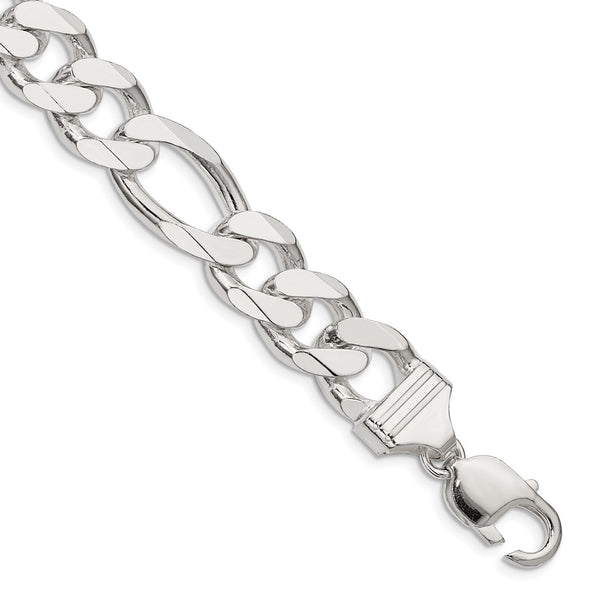 13.5mm Sterling Silver Figaro Chain - Style GR1-1029535
