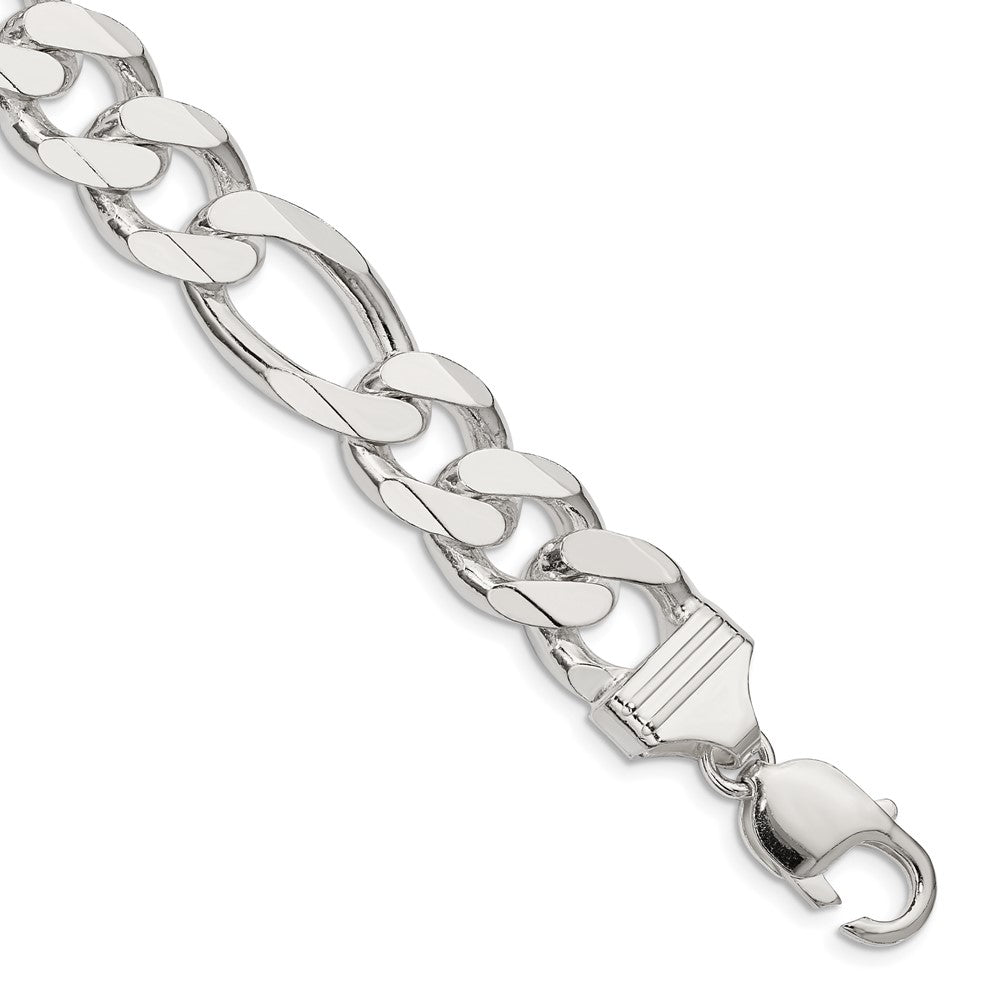 High-Quality 13.5mm Sterling Silver Figaro Chain - Stylish & Affordable!
