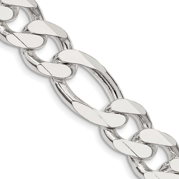 13.5mm Sterling Silver Figaro Chain - Style GR1-1033010