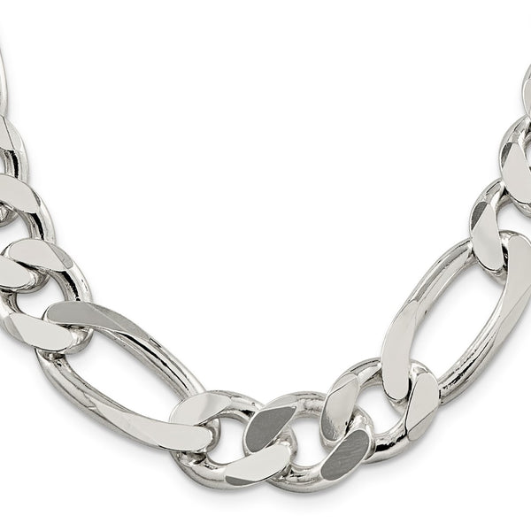 15mm Sterling Silver Figaro Chain - Style GR1-1032634