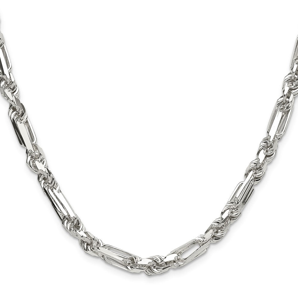 Buy Stylish Sterling Silver 6mm Double Curb Figaro Chain - Affordable Luxury!