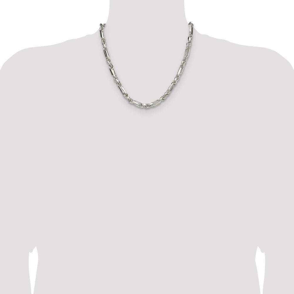 Buy Exclusive 6mm Sterling Silver Double Curb Figaro Chain | Affordable Luxury