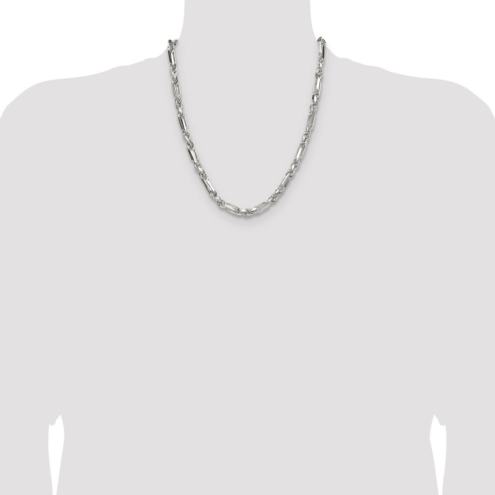 Buy Stylish 6mm Sterling Silver Double Curb Figaro Chain - Affordable Luxury