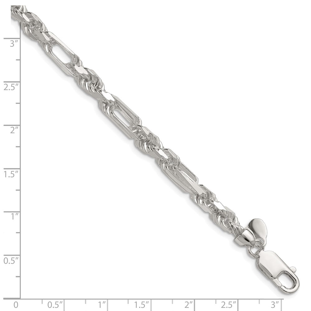 Buy Stylish Sterling Silver 6mm Double Curb Figaro Chain - Affordable Luxury!