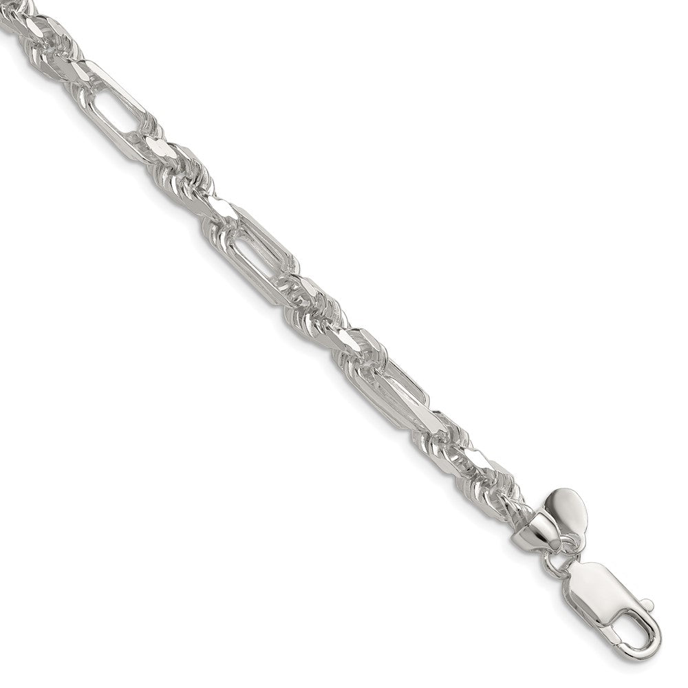 Buy Stylish Sterling Silver 6mm Double Curb Figaro Chain - Affordable Luxury!