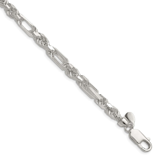 Buy Stylish Sterling Silver 6mm Double Curb Figaro Chain - Affordable Luxury!