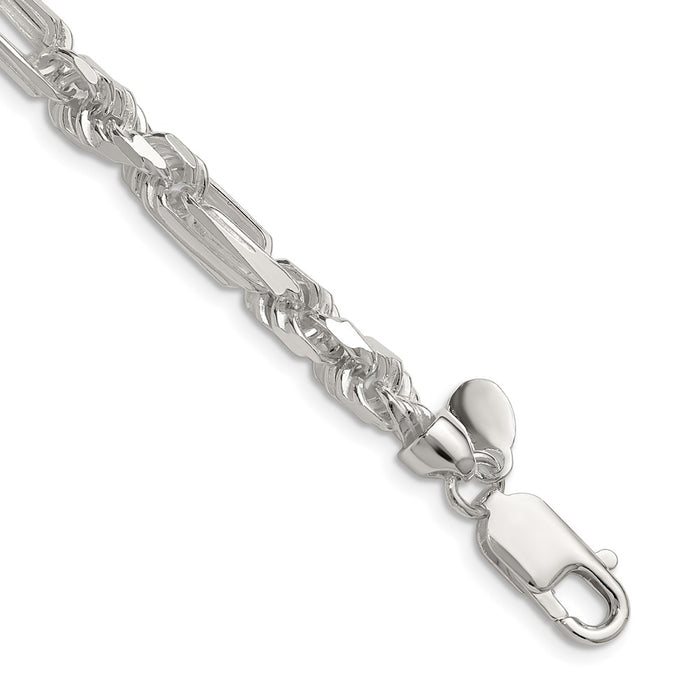 Buy Exclusive 6mm Sterling Silver Double Curb Figaro Chain | Affordable Luxury-1