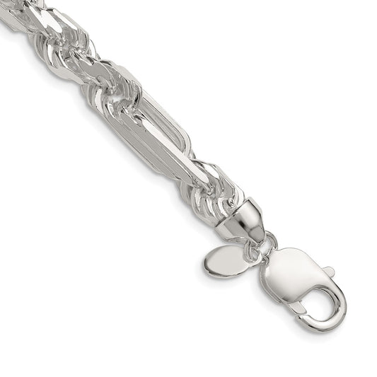 Exclusive 8mm Sterling Silver Figarope Chain - Stylish & Affordable Choice