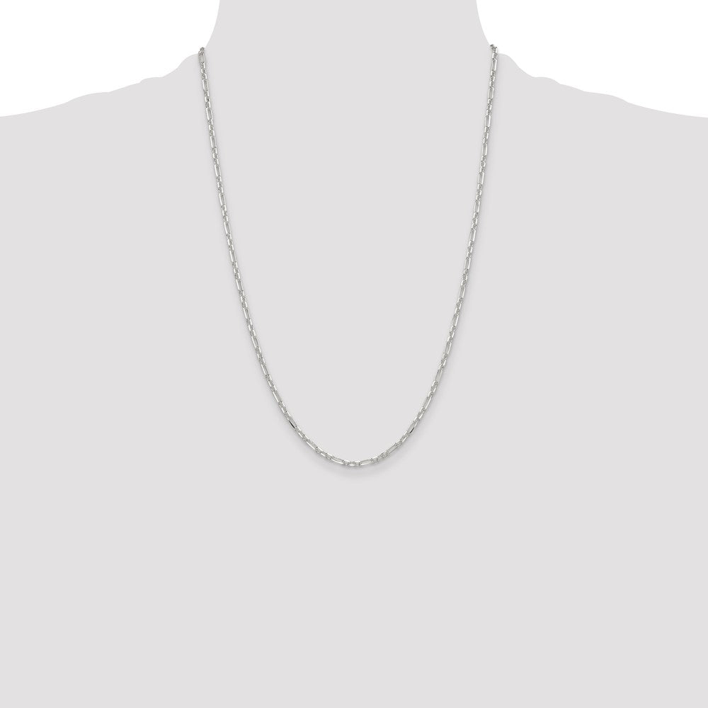 Buy Stylish Sterling Silver 3mm Double Cable Link Chain - 3 Short, 1 Long