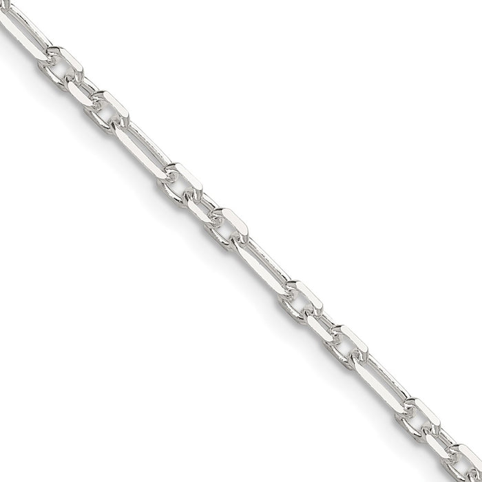 Buy Stylish 3mm Sterling Silver Cable Link Chain - 3 Short & 1 Long Link-1