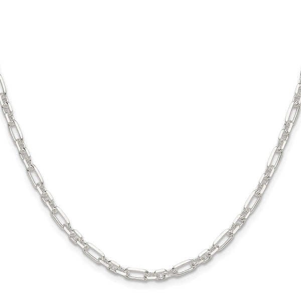 Sterling Silver 4mm Double Cable Link Chain - 3 Short, 1 Long