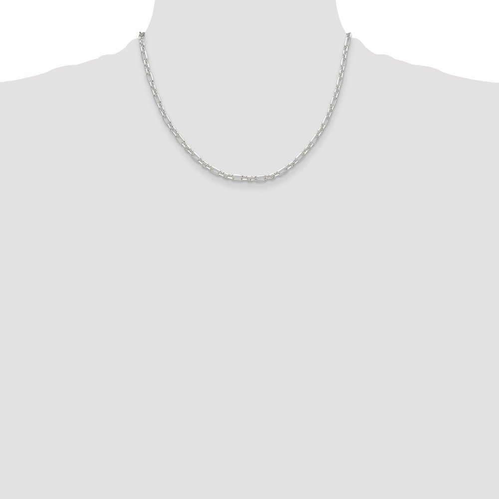 Buy Stylish Sterling Silver 4mm Double Cable Link Chain - 3 Short, 1 Long