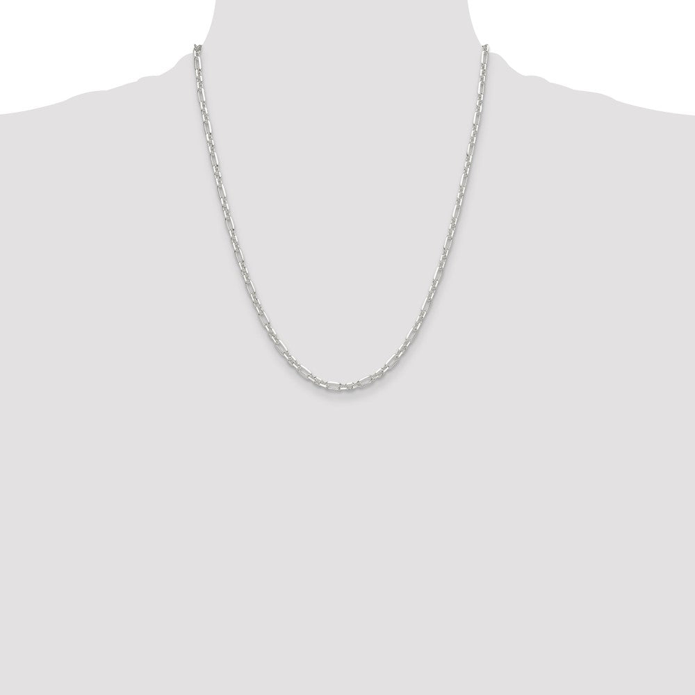 Buy Stylish 4mm Sterling Silver Double Cable Link Chain - 3 Short, 1 Long