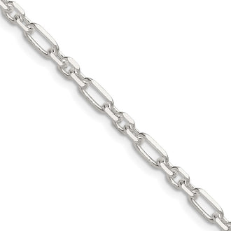 Buy Stylish 4mm Sterling Silver Cable Link Chain - 3 Short & 1 Long Link
