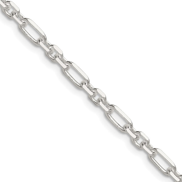 Sterling Silver 4mm Double Cable Link Chain - 3 Short, 1 Long