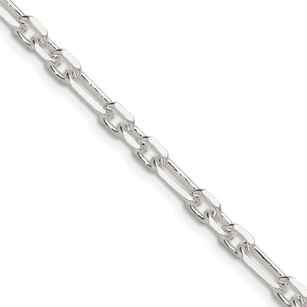 4.5mm Sterling Silver Cable Link Chain - Short Long