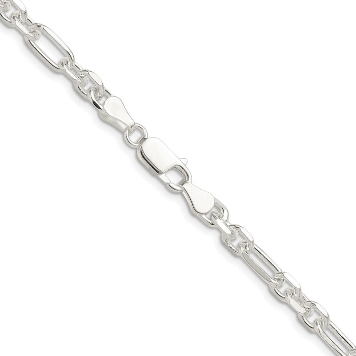 Buy Stylish Sterling Silver 6mm Double Cable Link Chain - 3 Short, 1 Long Link-3