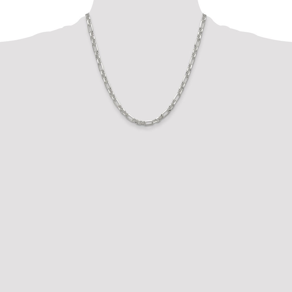 Buy Stylish Sterling Silver 6mm Double Cable Link Chain - 3 Short, 1 Long Link