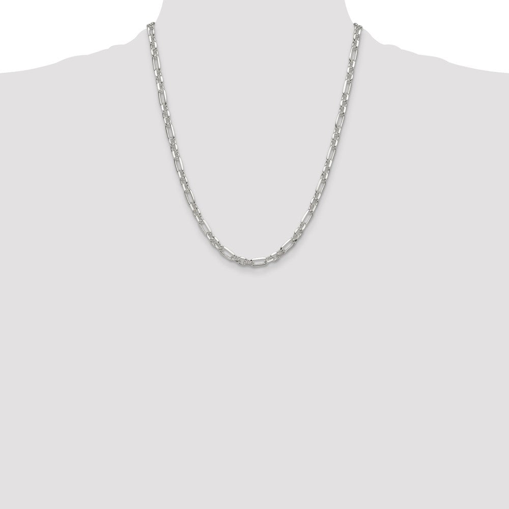 Buy Stylish 6mm Sterling Silver Cable Link Chain - 3 Short, 1 Long Link