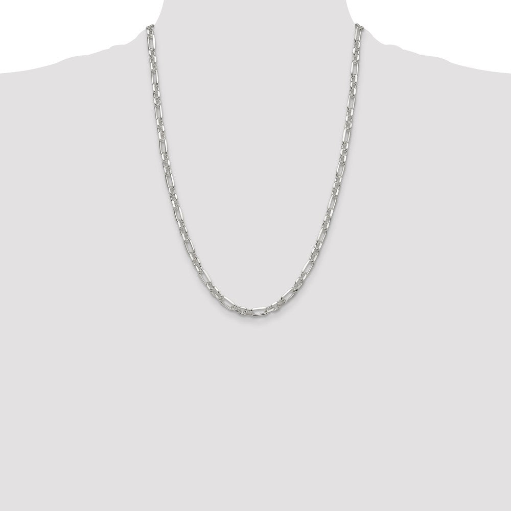 Buy Stylish 6mm Sterling Silver Double Cable Link Chain - 3 Short, 1 Long
