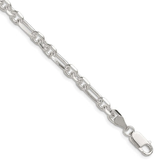 Buy Stylish 6mm Sterling Silver Double Cable Link Chain - 3 Short, 1 Long Link