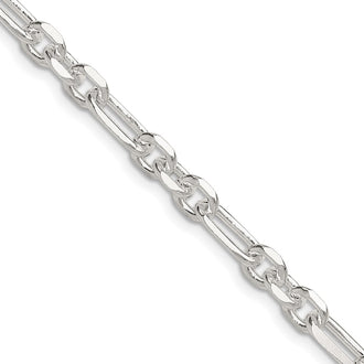 Buy Stylish 6mm Sterling Silver Cable Link Chain - 3 Short, 1 Long Link
