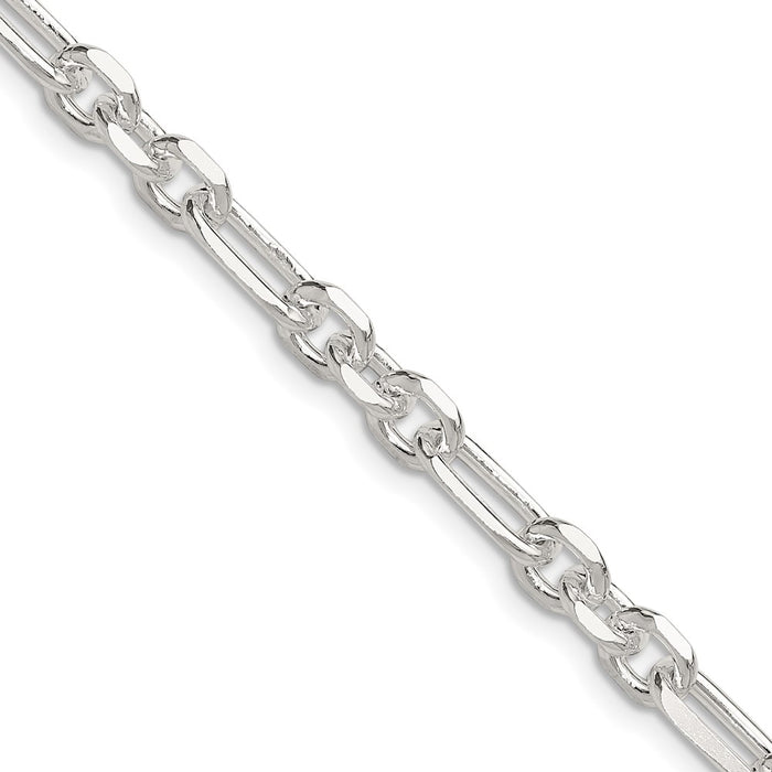 Buy Stylish Sterling Silver 6mm Double Cable Link Chain - 3 Short, 1 Long Link-1