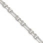 Buy Stylish 6mm Sterling Silver Double Cable Link Chain - 3 Short, 1 Long-5