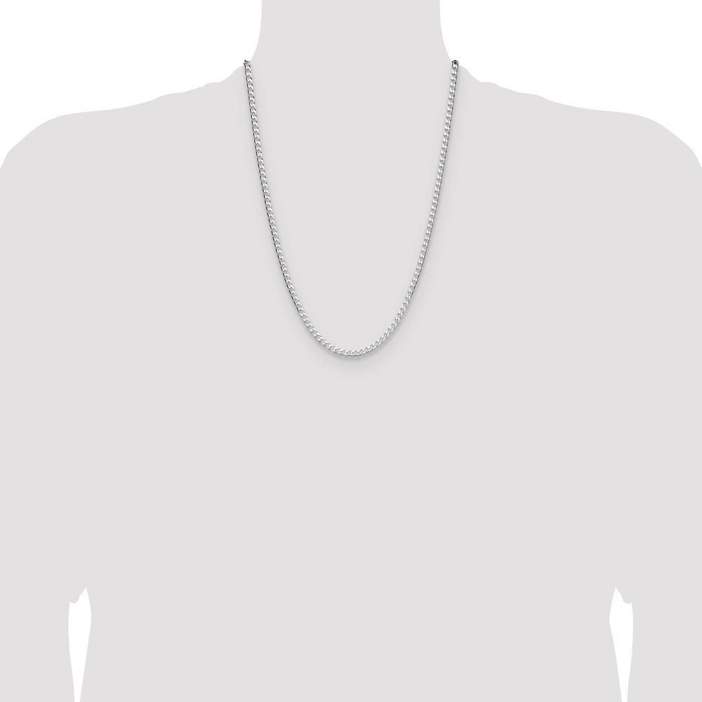 High-Quality Sterling Silver 3.25mm Double Curb Square Chain - Stylish Value!