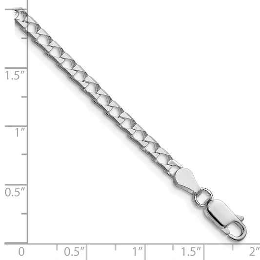 Buy Stylish Rhodium-Plated Sterling Silver 3.25mm Double Curb Chain