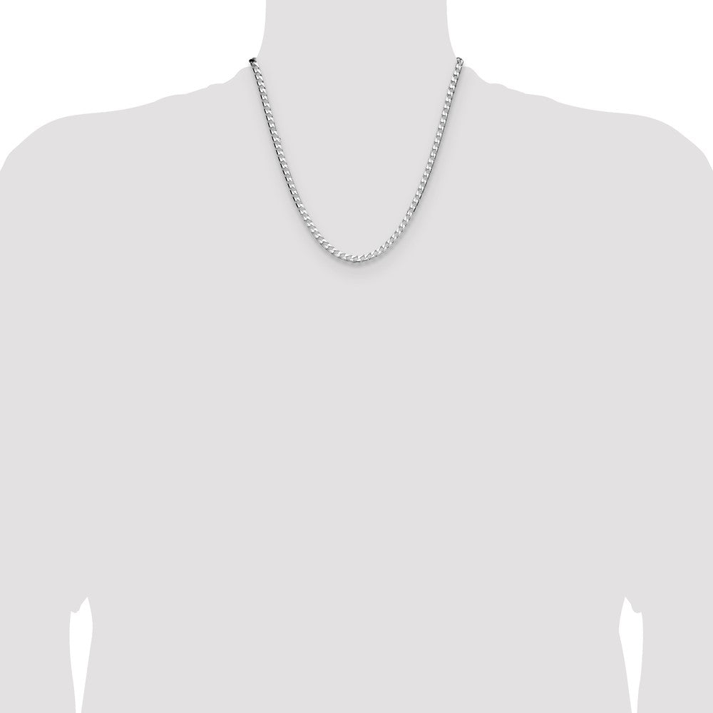 Buy Exclusive 4mm Double Curb Square Chain in High-Quality Sterling Silver