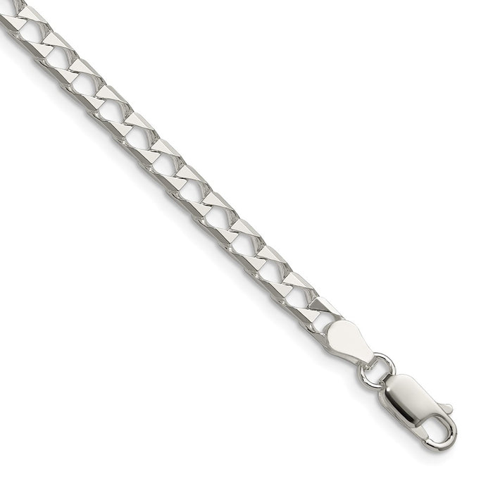Buy Stylish 4mm Double Curb Square Chain in High-Quality Sterling Silver-1