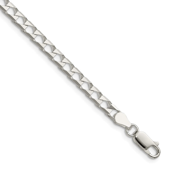 Sterling Silver 4mm Double Curb Square Chain - Style GR1-1032581