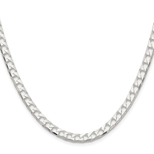5mm Double Curb Square Chain in Sterling Silver - Style GR1-1032335