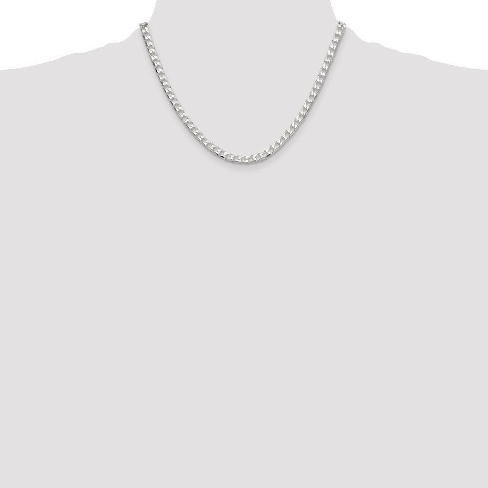 Buy Stylish 5mm Double Curb Square Chain in High-Quality Sterling Silver