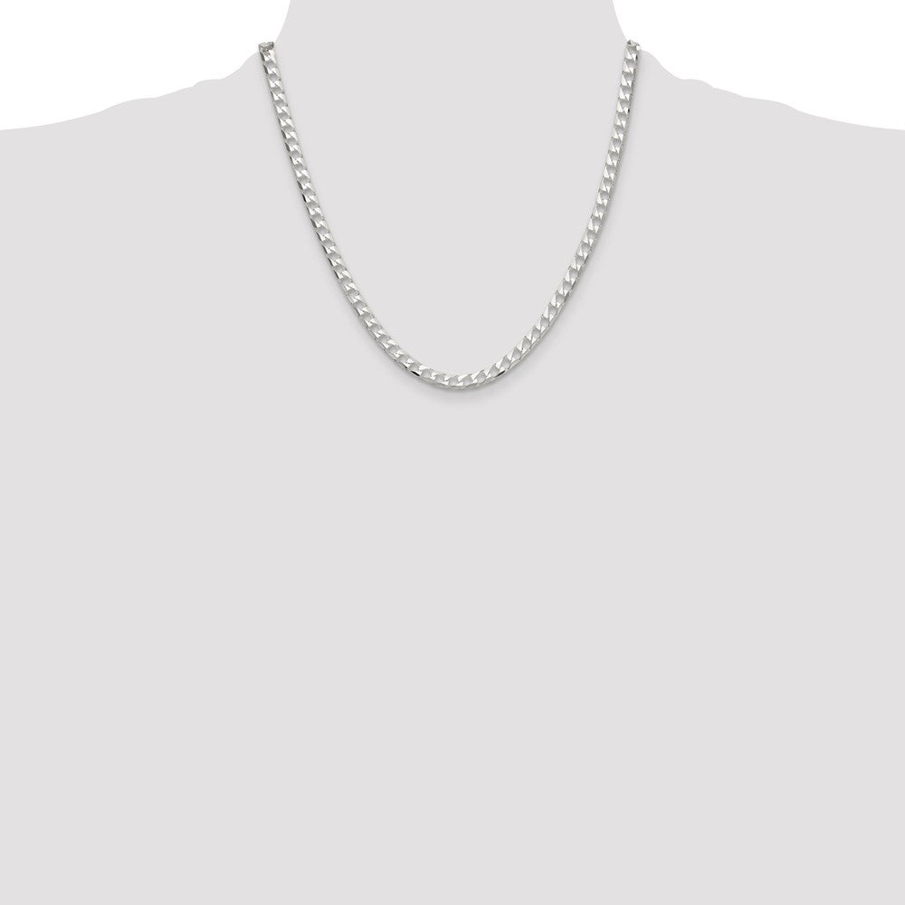 Buy Stylish 5mm Double Curb Square Chain in High-Quality Sterling Silver