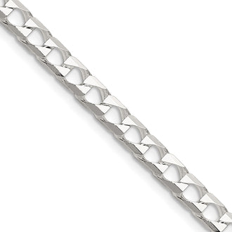Buy Stylish 5mm Double Curb Square Chain in High-Quality Sterling Silver
