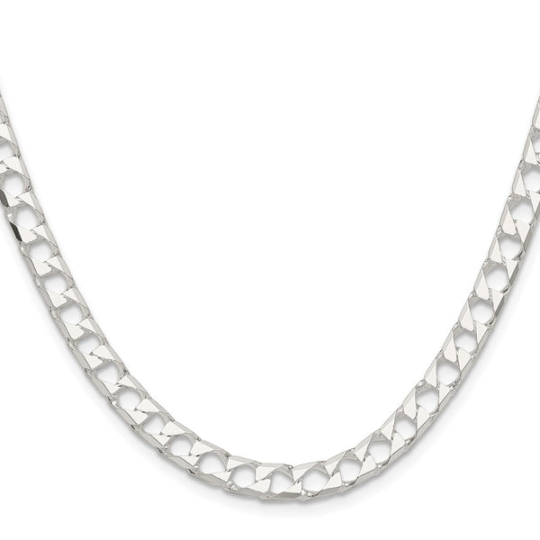 5.75mm Diamond-Cut Square Curb Chain in Sterling Silver - Style GR1-1032382