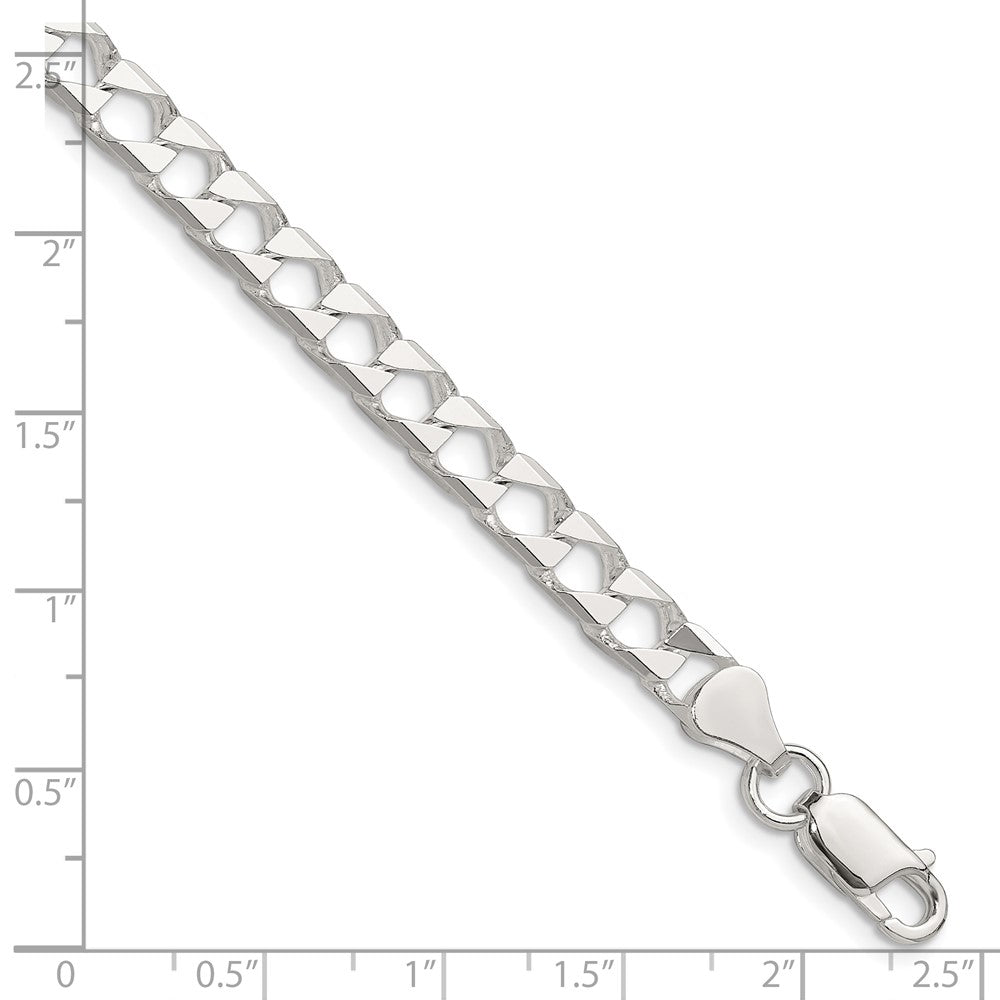 Exclusive 5.75mm Sterling Silver Double Curb Square Chain - Stylish Value