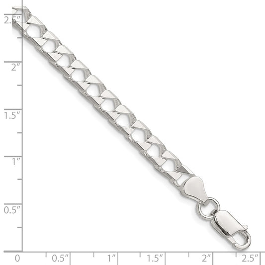 Exclusive 5.75mm Sterling Silver Double Curb Square Chain - Stylish Value