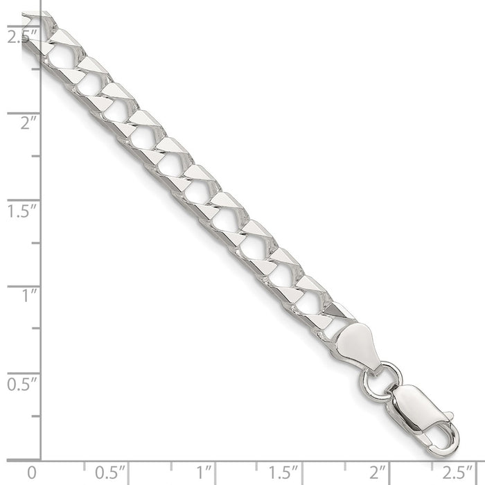 Exclusive 5.75mm Sterling Silver Double Curb Square Chain - Stylish Value-2