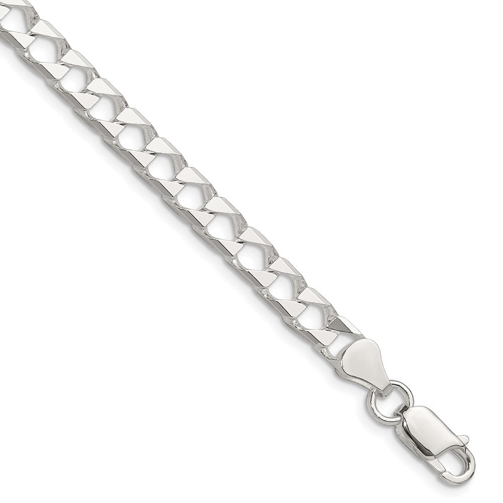 Exclusive 5.75mm Sterling Silver Double Curb Square Chain - Stylish Value
