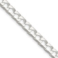 Exclusive 5.75mm Diamond-Cut Square Curb Chain in Sterling Silver - Stylish Value-6